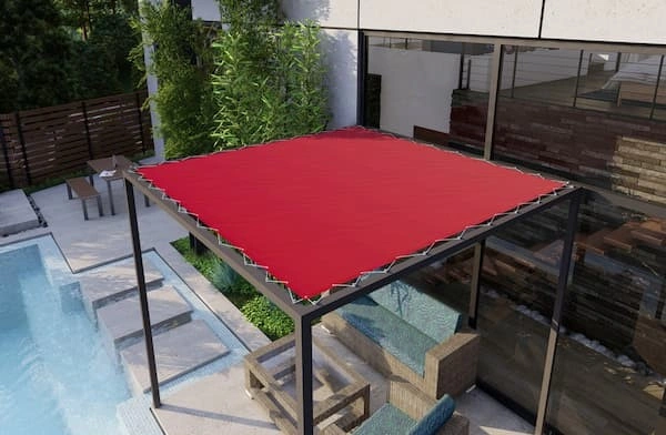 toile exterieure avec oeillets