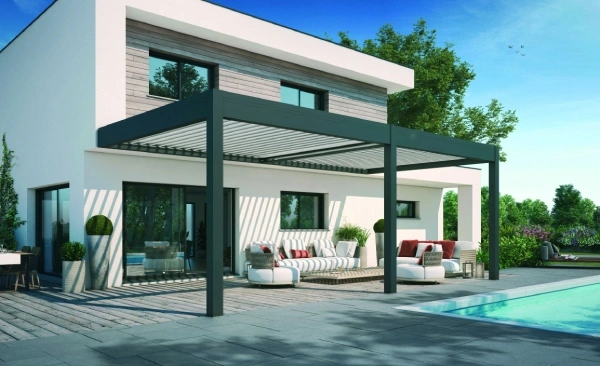 une pergola à lames orientables (1)